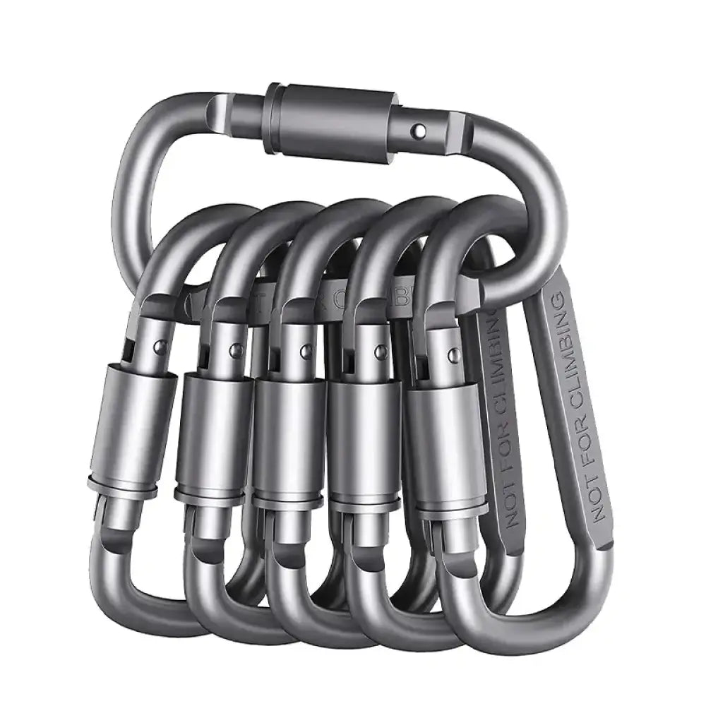 4pcs Aluminium Carabiner Set – Tactical Keychain Hooks for Camping & EDC - 4pcs Aluminium Carabiner Set – Tactical