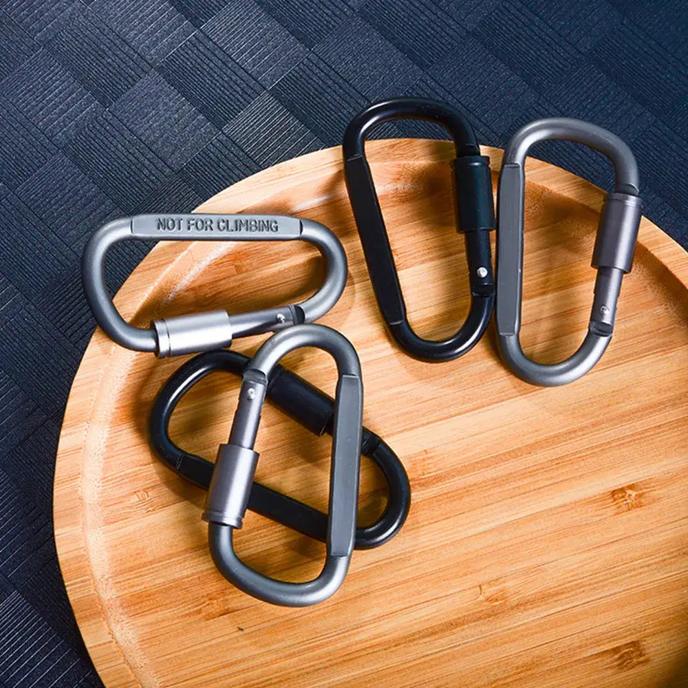 4pcs Aluminium Carabiner Set – Tactical Keychain Hooks for Camping & EDC - 4pcs Aluminium Carabiner Set – Tactical