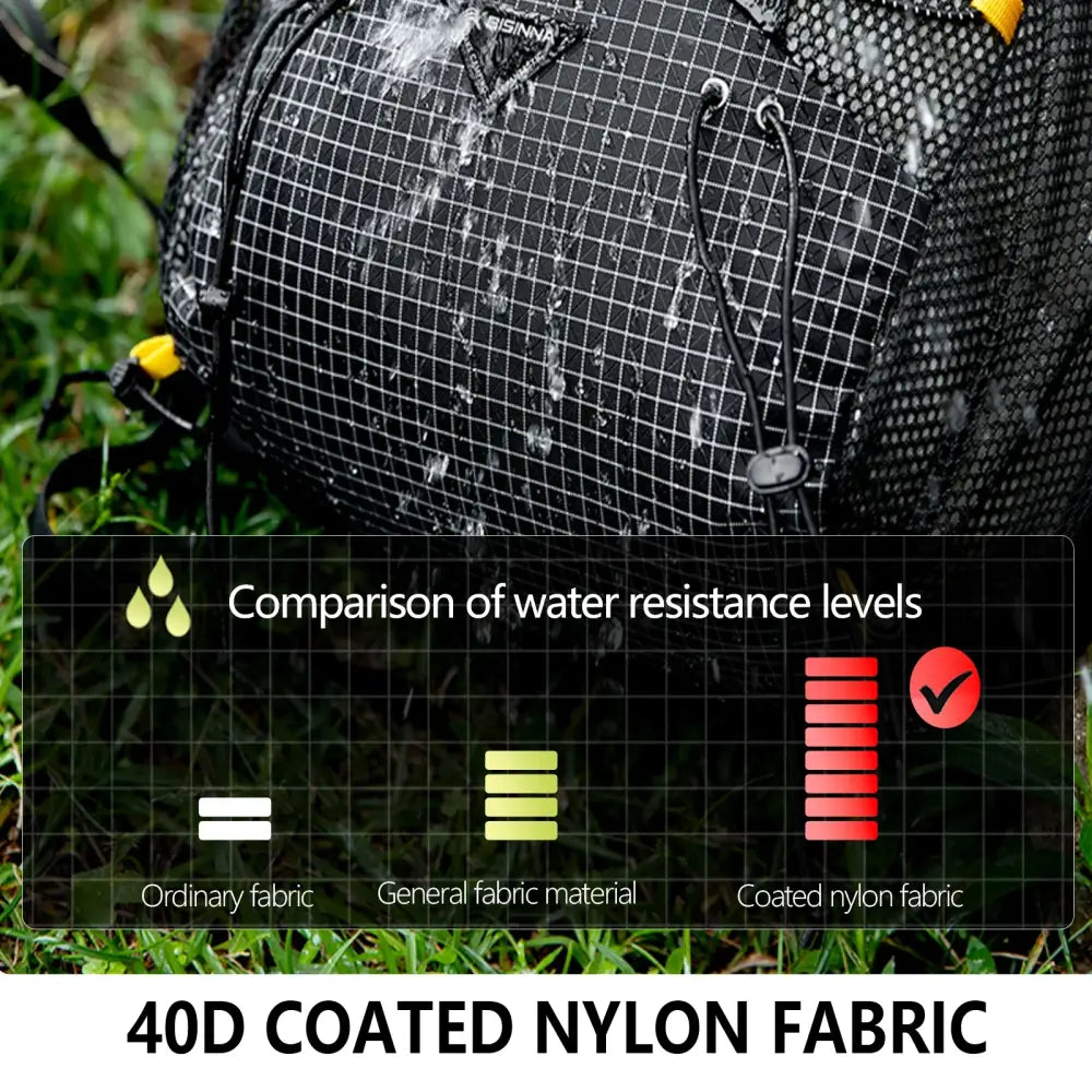 Bisinna Camping Backpack 25-35L – Ultralight Travel Hiking Bag for Men & Women - Grey - Bisinna Camping Backpack 25–35L