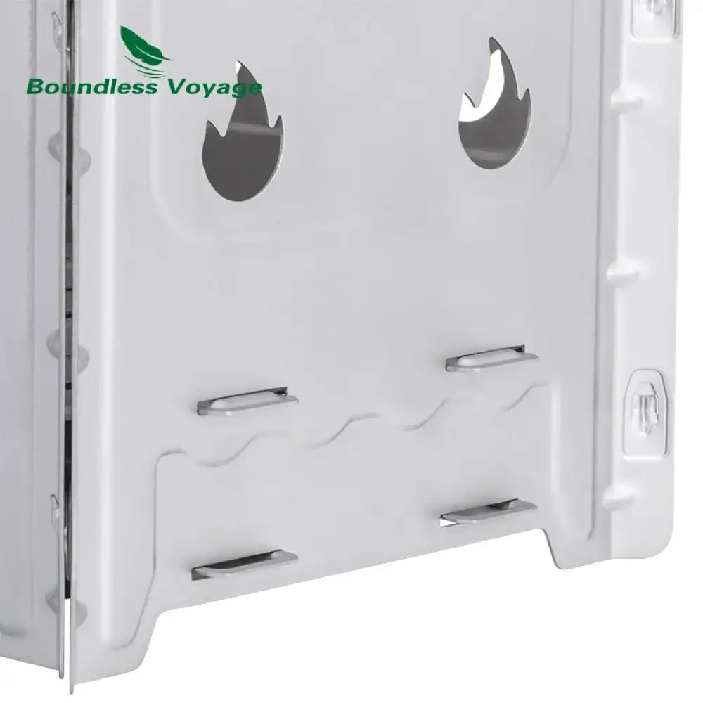 Boundless Voyage Titanium Wood Stove – Ultralight Folding Bushbox with BBQ Grill - Titanium Wood Stove - Boundless