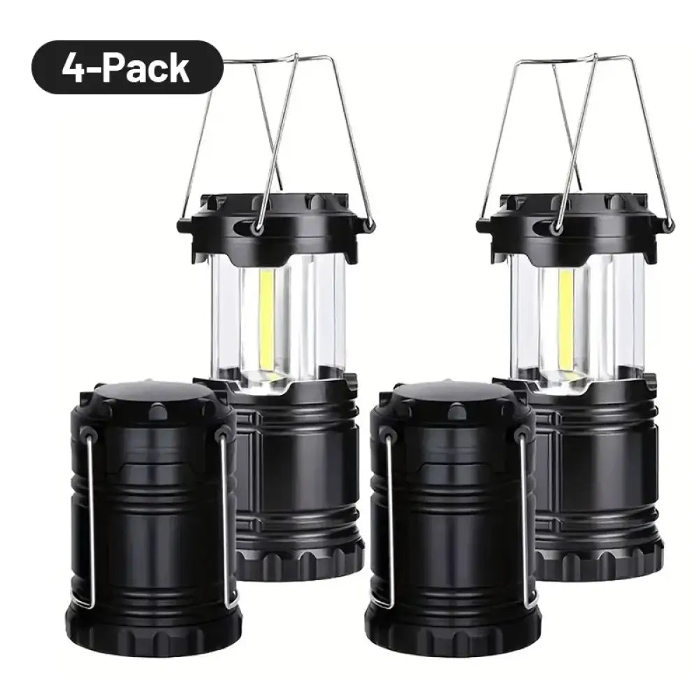 COB LED Camping Lantern – Foldable Battery-Powered Light (1–4 Pcs Set) - COB LED Camping Lantern – Foldable