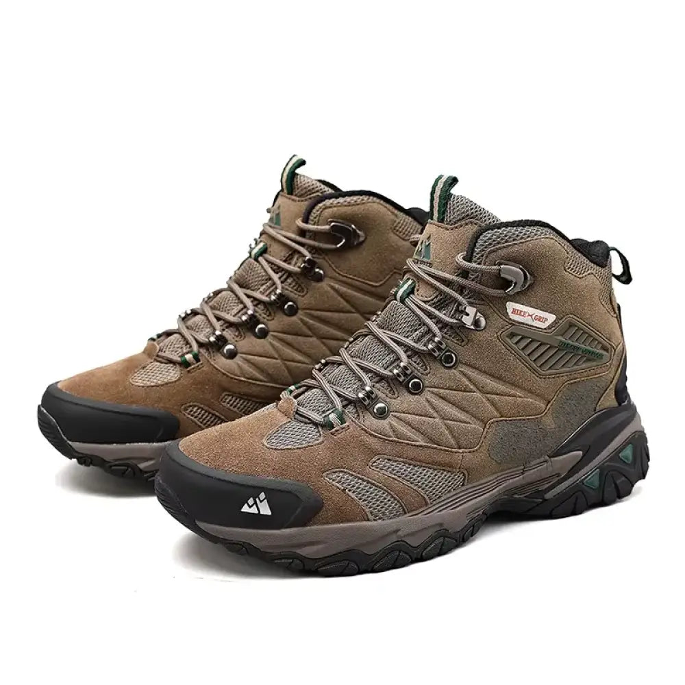 HikeUp Waterproof Winter Hiking Boots – Men’s Suede Tactical Trekking Shoes - HikeUp Waterproof Winter Hiking Boots –