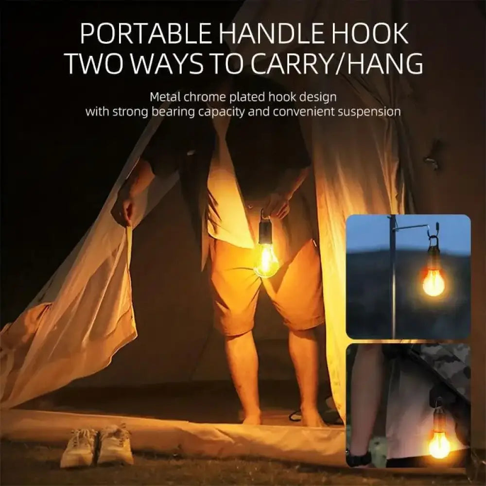 LED Camping Light – Type-C Rechargeable Waterproof Lamp (400 mAh 100 lm) - LED Camping Light – Type-C Rechargeable