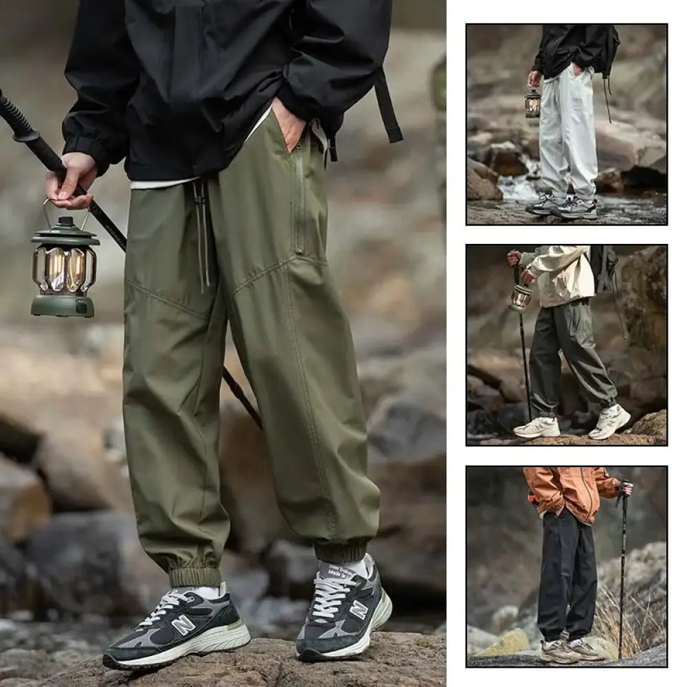 Men’s Waterproof Hiking Trousers – Windproof Outdoor Trousers with Breathable Design - Men’s Waterproof Hiking Pants –