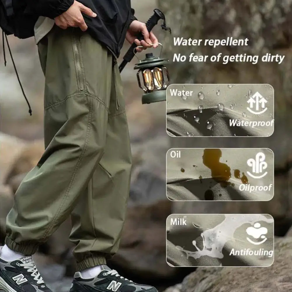Men’s Waterproof Hiking Trousers – Windproof Outdoor Trousers with Breathable Design - Men’s Waterproof Hiking Pants –