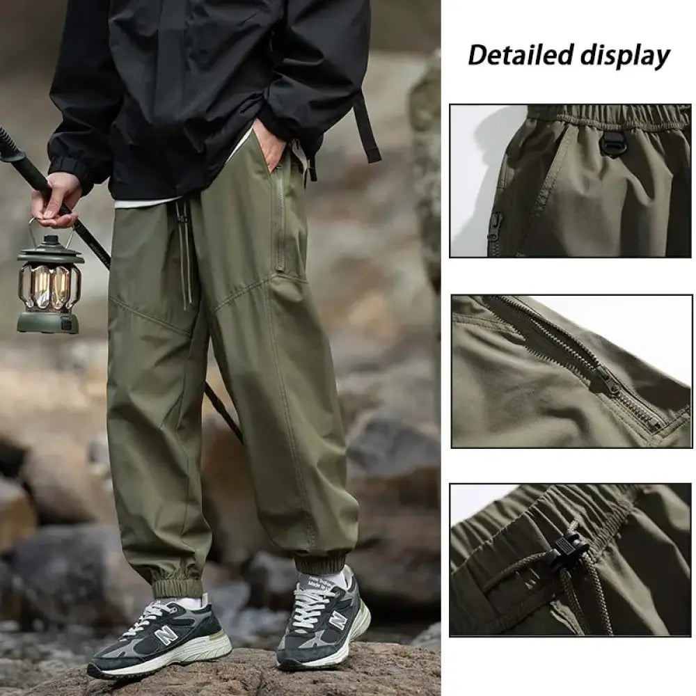 Men’s Waterproof Hiking Trousers – Windproof Outdoor Trousers with Breathable Design - Men’s Waterproof Hiking Pants –