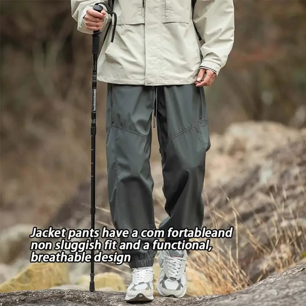 Men’s Waterproof Hiking Trousers – Windproof Outdoor Trousers with Breathable Design - Men’s Waterproof Hiking Pants –
