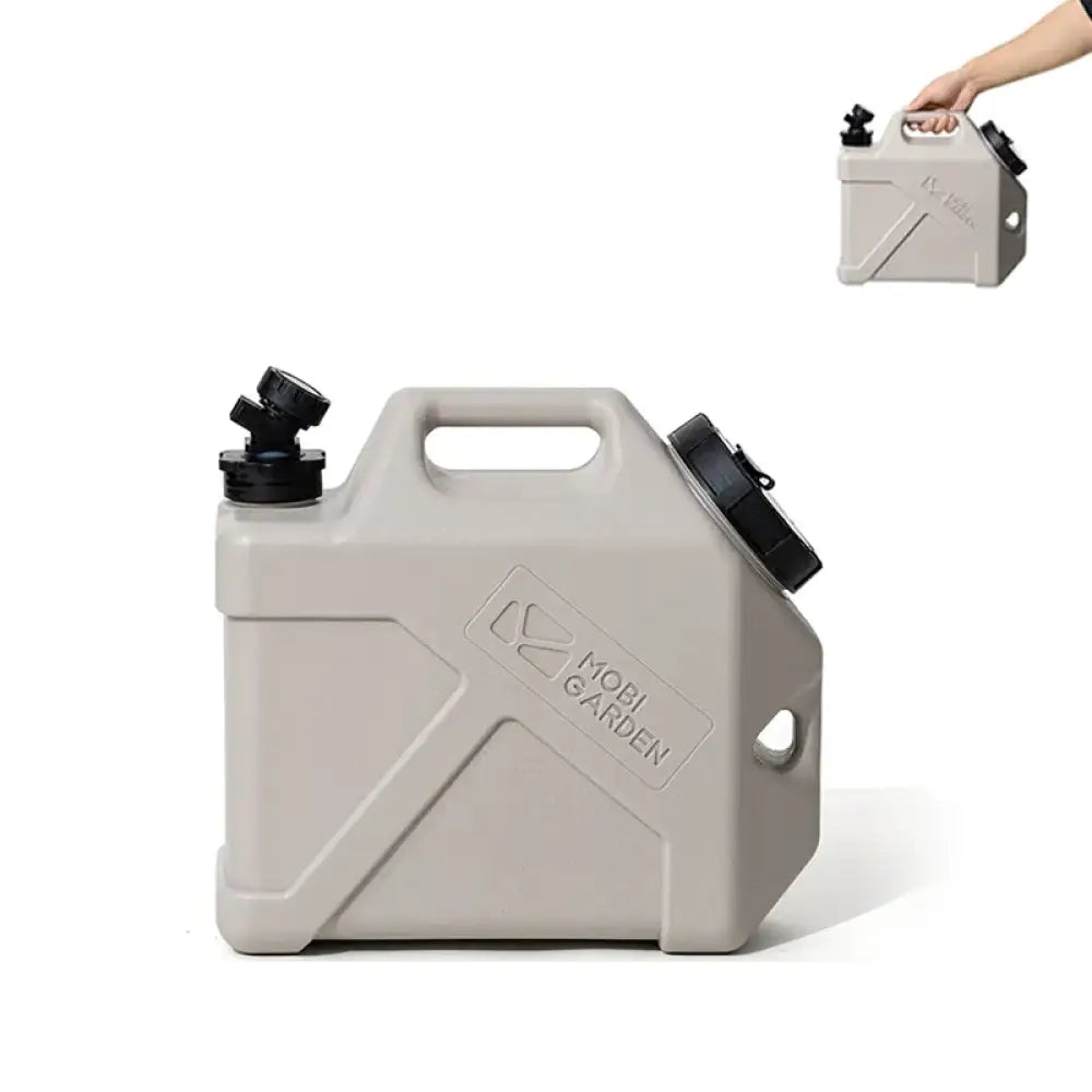 Mobi Garden MU-ZE Water Container – Portable Food-Grade Camping Bucket with Faucet - Grey - 10L - Mobi Garden MU-ZE