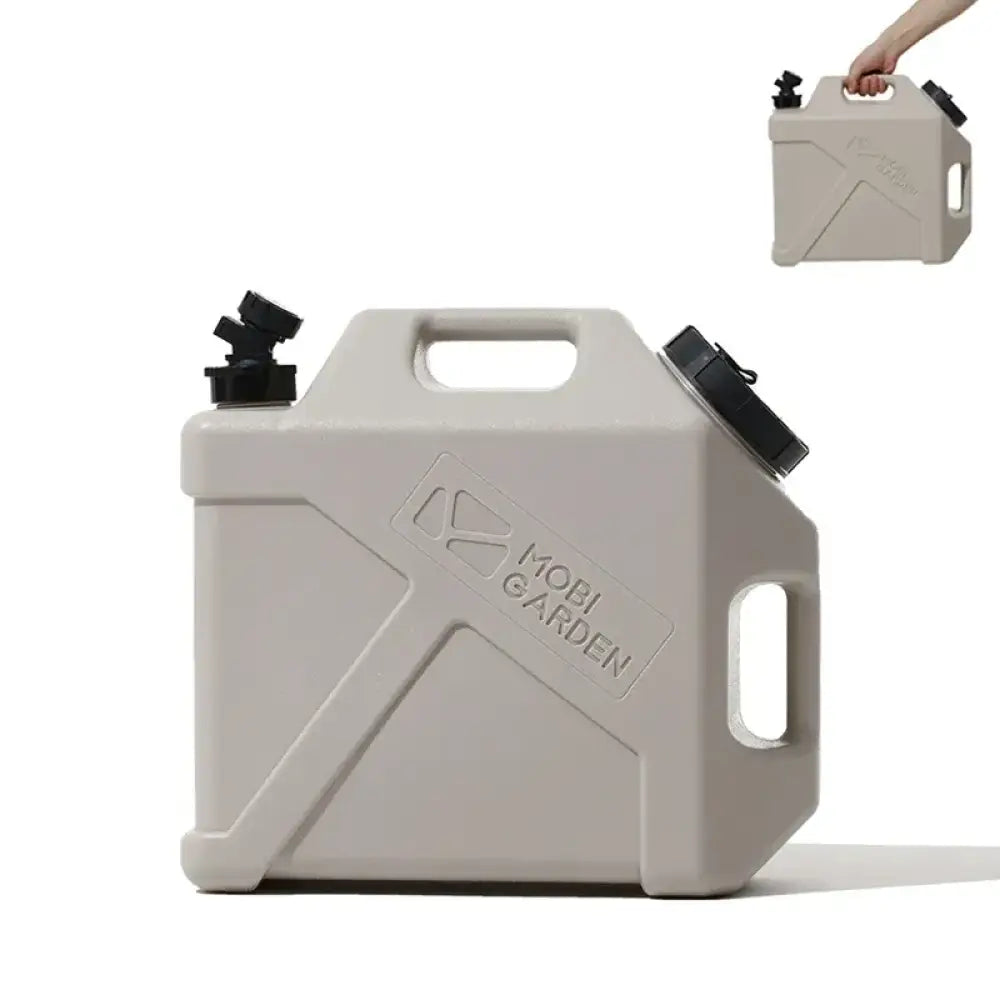 Mobi Garden MU-ZE Water Container – Portable Food-Grade Camping Bucket with Faucet - Grey - 20L - Mobi Garden MU-ZE