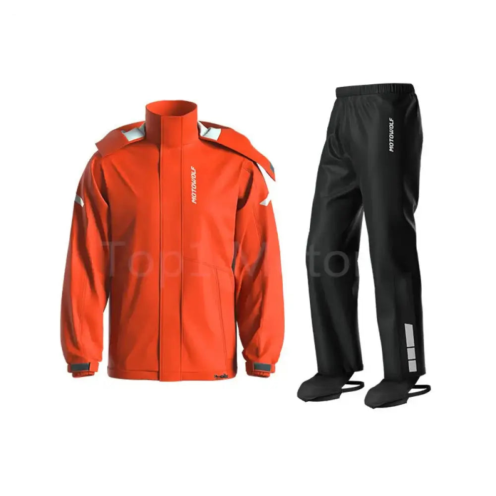 Motorcycle Raincoat Suit – Waterproof Jacket & Trousers for Camping Hiking & Cycling - Motorcycle Raincoat Suit –