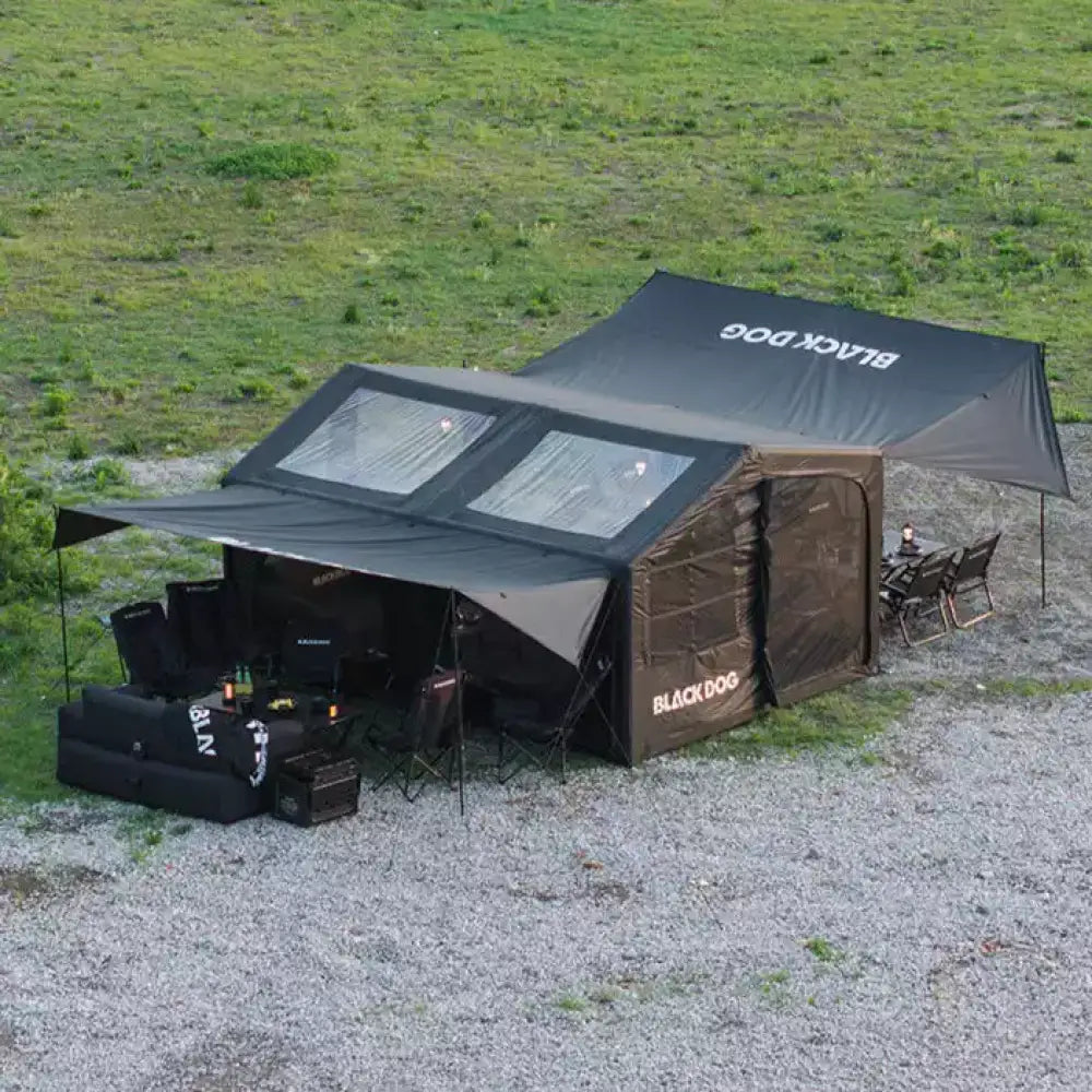 Naturehike BlackDog Inflatable Tent – PU5000 Waterproof Canopy with TPU Window - Blackdog tent set - Naturehike