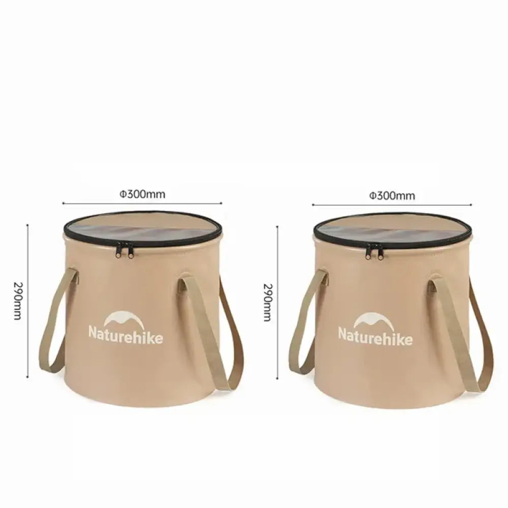 Naturehike Collapsible Camping Basin – Portable Waterproof Folding Sink (10L / 20L) - Kit 2 - 20L (Khaki) - Naturehike