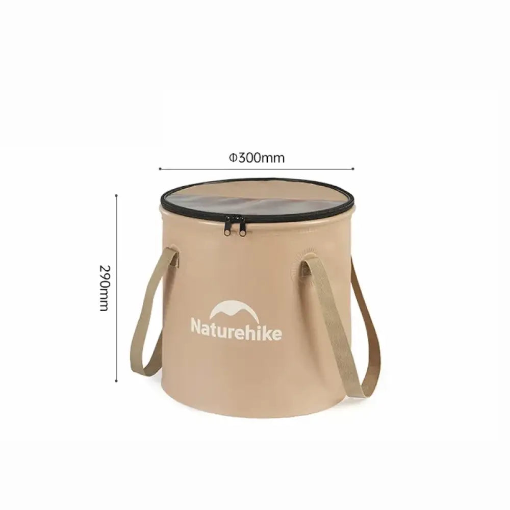 Naturehike Collapsible Camping Basin – Portable Waterproof Folding Sink (10L / 20L) - 20L (Khaki) - Naturehike
