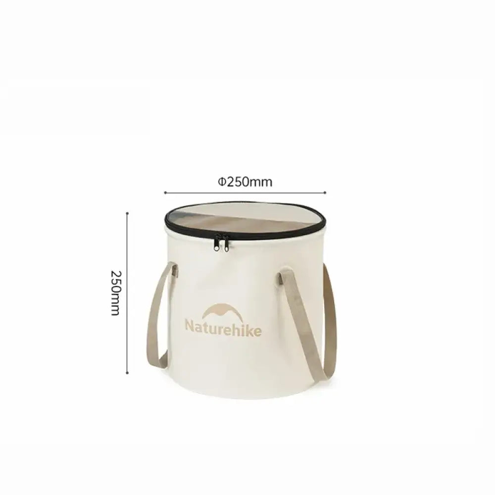 Naturehike Collapsible Camping Basin – Portable Waterproof Folding Sink (10L / 20L) - 10L (White) - Naturehike