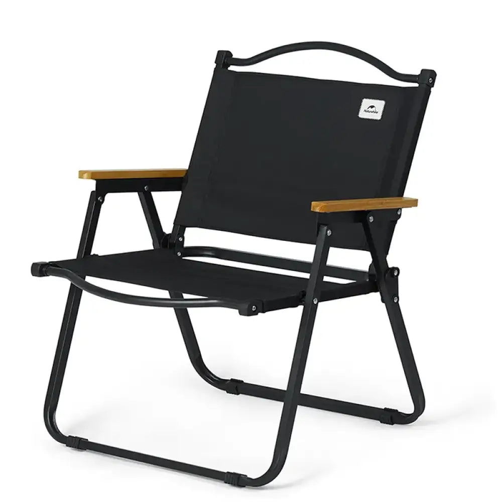 Naturehike Folding Camping Chair – Portable Wooden Frame Kermit Chair - Black - Naturehike Folding Camping Chair –