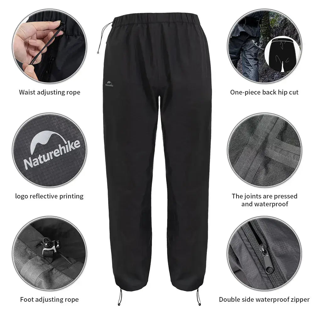 Naturehike Rainproof Hiking Trousers – Waterproof Breathable & Windproof - Naturehike Rainproof Hiking Pants –
