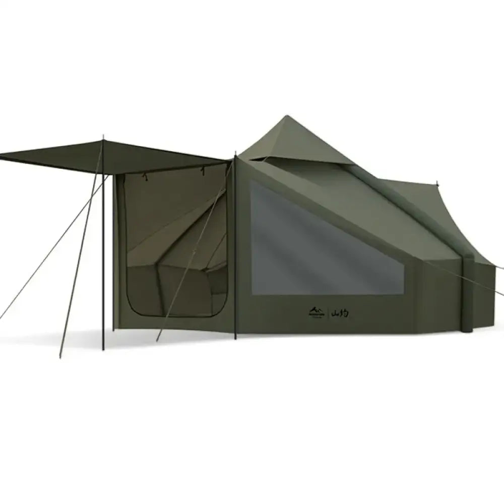 Oxford Cloth Inflatable Tent – Automatic Waterproof & Sunproof Camping Shelter - Green - With manual pump - Oxford