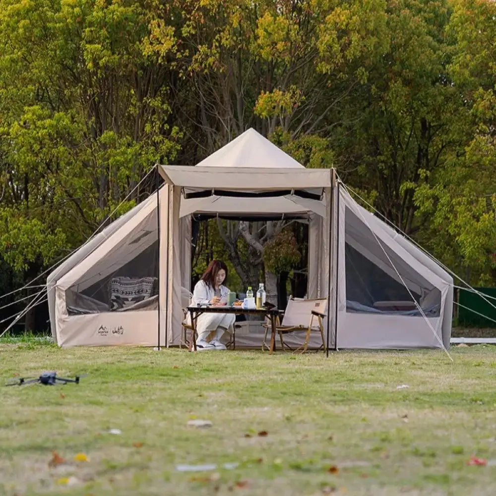 Oxford Cloth Inflatable Tent – Automatic Waterproof & Sunproof Camping Shelter - Oxford Cloth Inflatable Tent –