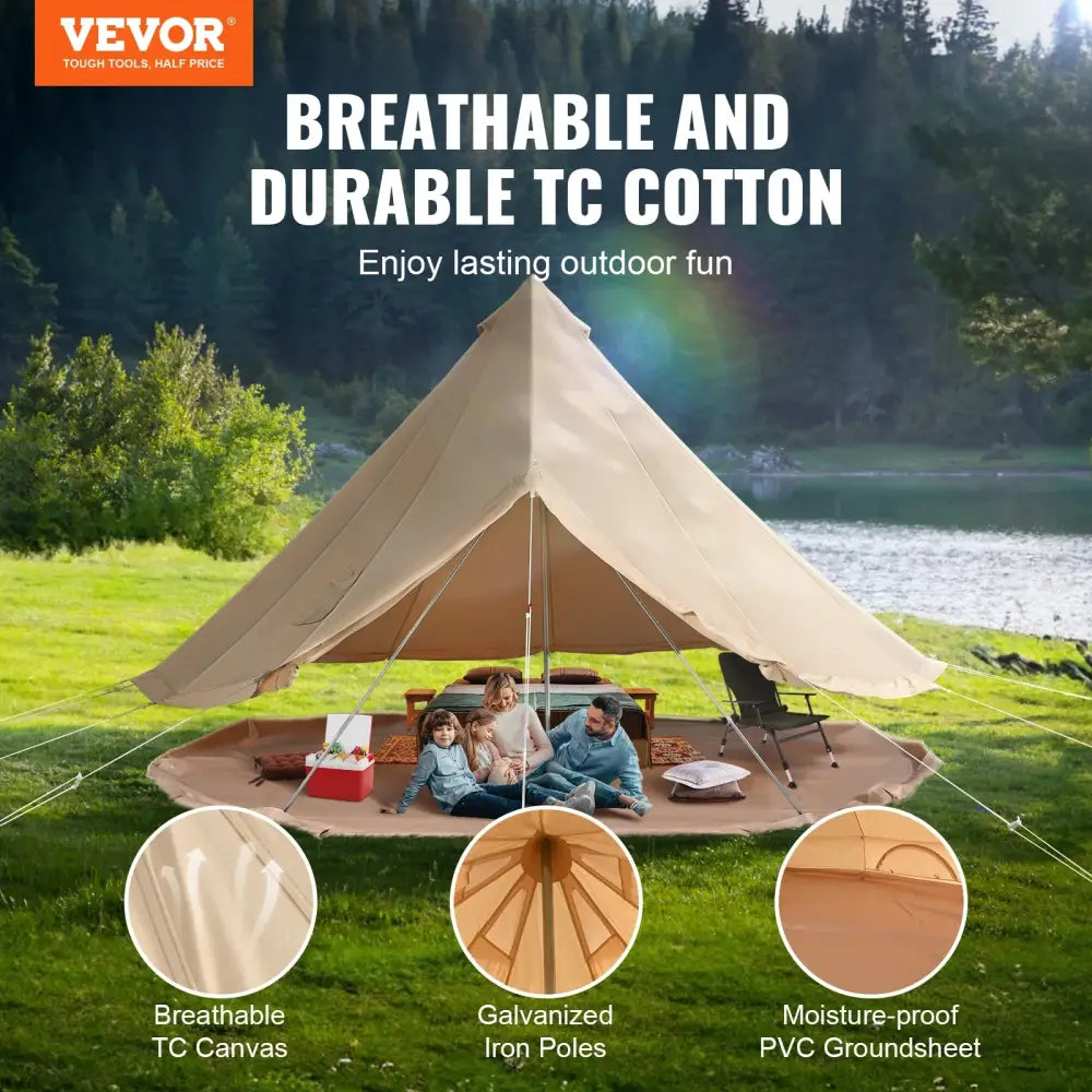 Succebuy Canvas Bell Tent – 4-Season Cotton Yurt Tent with Stove Jack - Succebuy Canvas Bell Tent – 4-Season Cotton