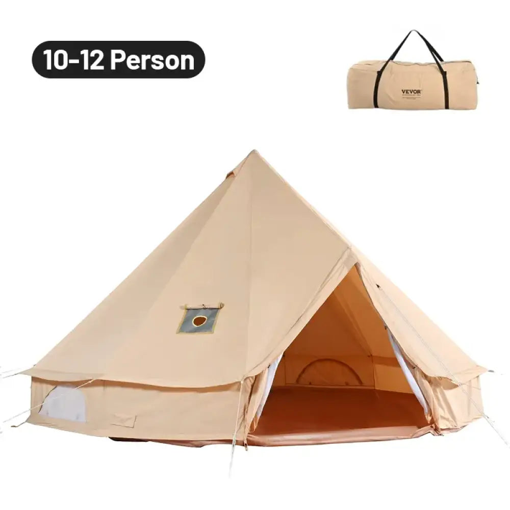 Succebuy Canvas Bell Tent – 4-Season Cotton Yurt Tent with Stove Jack - 6m (10-12 Person) - Succebuy Canvas Bell Tent –