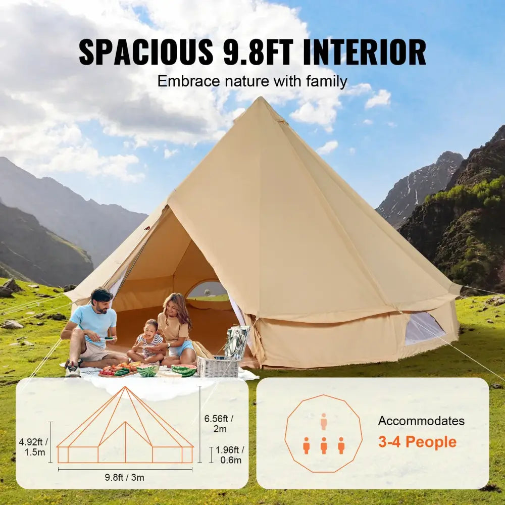Succebuy Canvas Bell Tent – 4-Season Cotton Yurt Tent with Stove Jack - Succebuy Canvas Bell Tent – 4-Season Cotton