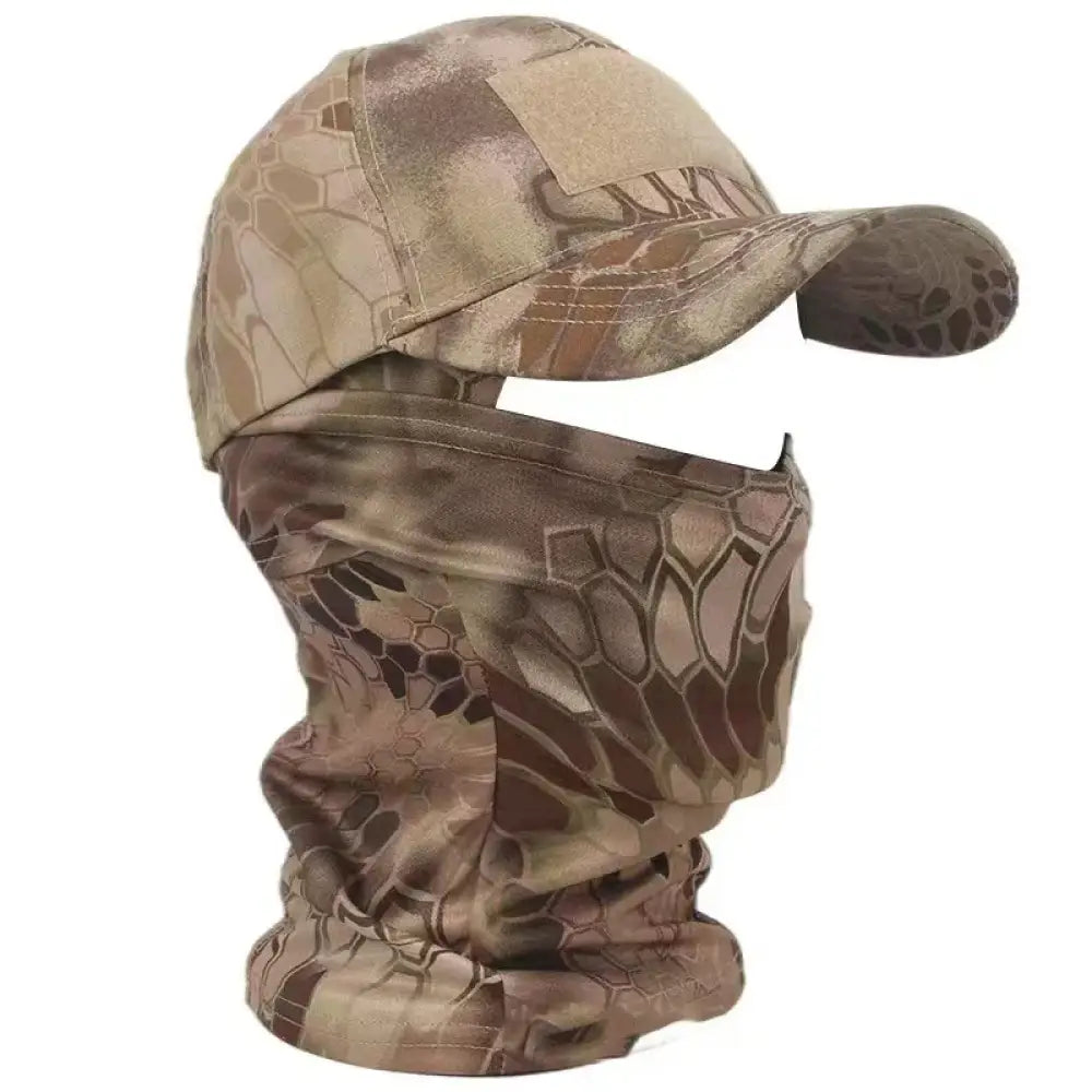 Tactical Balaclava Cap Set – Full Face Mask & Snapback Sun Hat - Python Wasteland - Tactical Balaclava Cap Set – Full