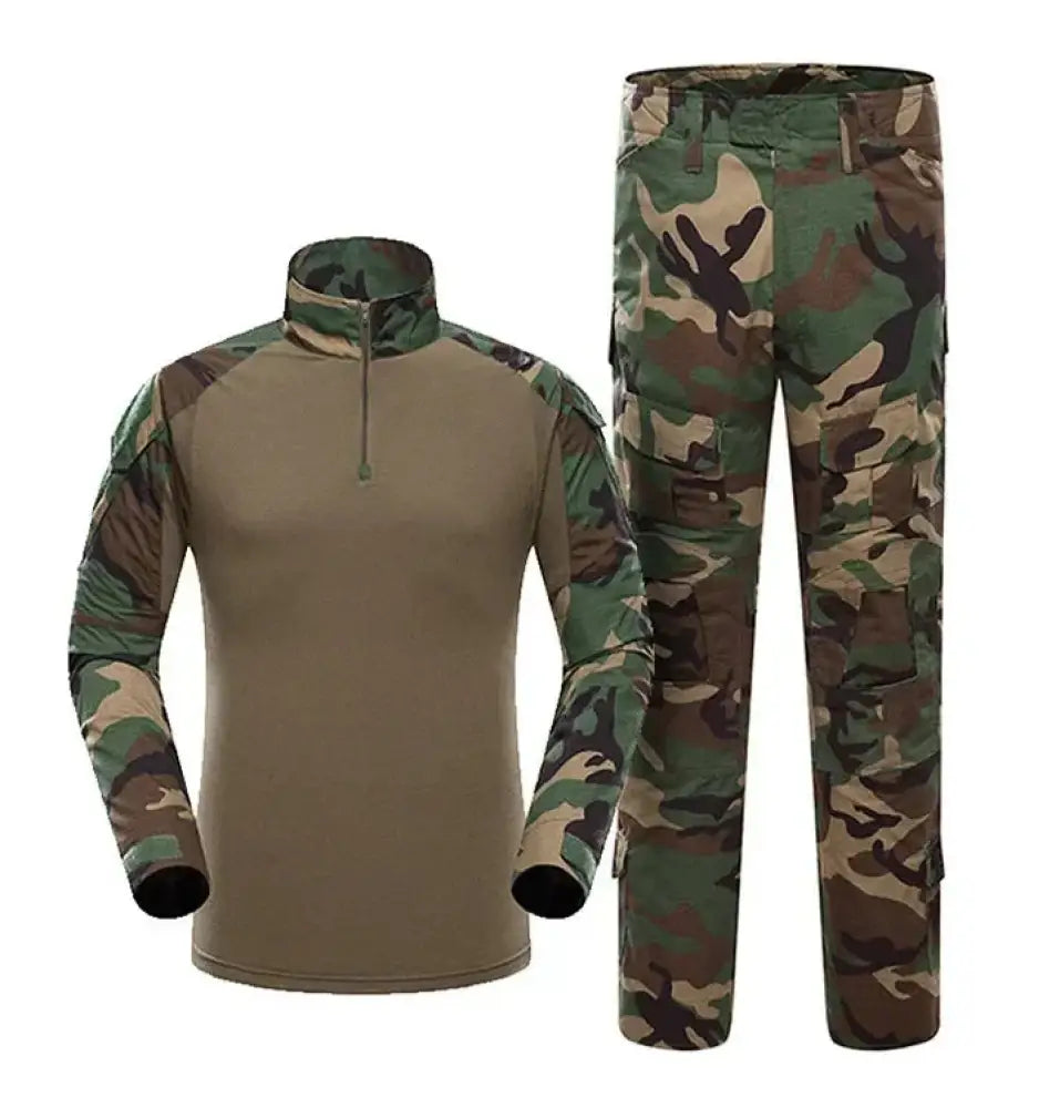 Tactical Camouflage Suit – Outdoor Military Shirt & Trousers Set - Camouflage 2 / S - Tactical Camouflage Suit –