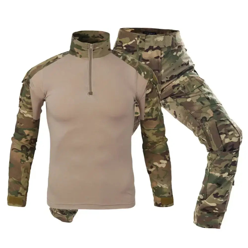Tactical Camouflage Suit – Outdoor Military Shirt & Trousers Set - Camouflage 3 / S - Tactical Camouflage Suit –
