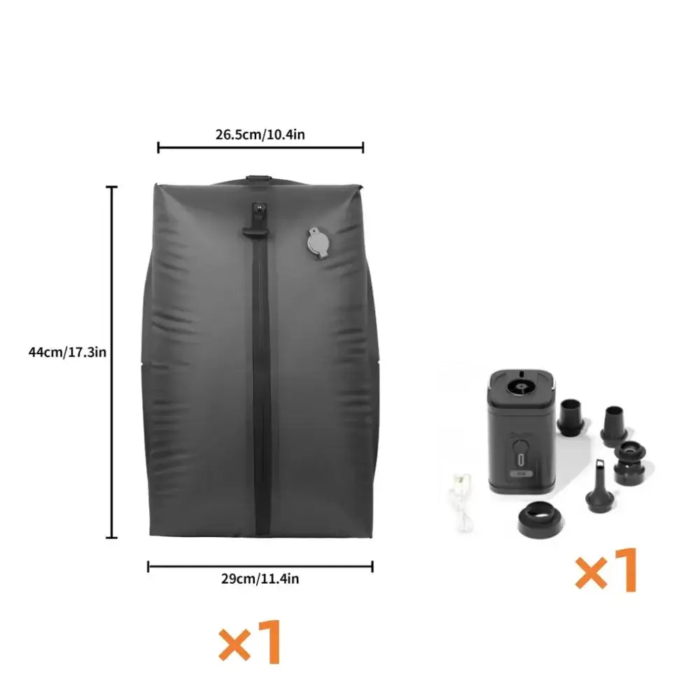 Travel Vacuum Storage Bags – Reusable Compression Bags with Air Pump - 1 Bag (17L) – Set with Pump - Travel Vacuum