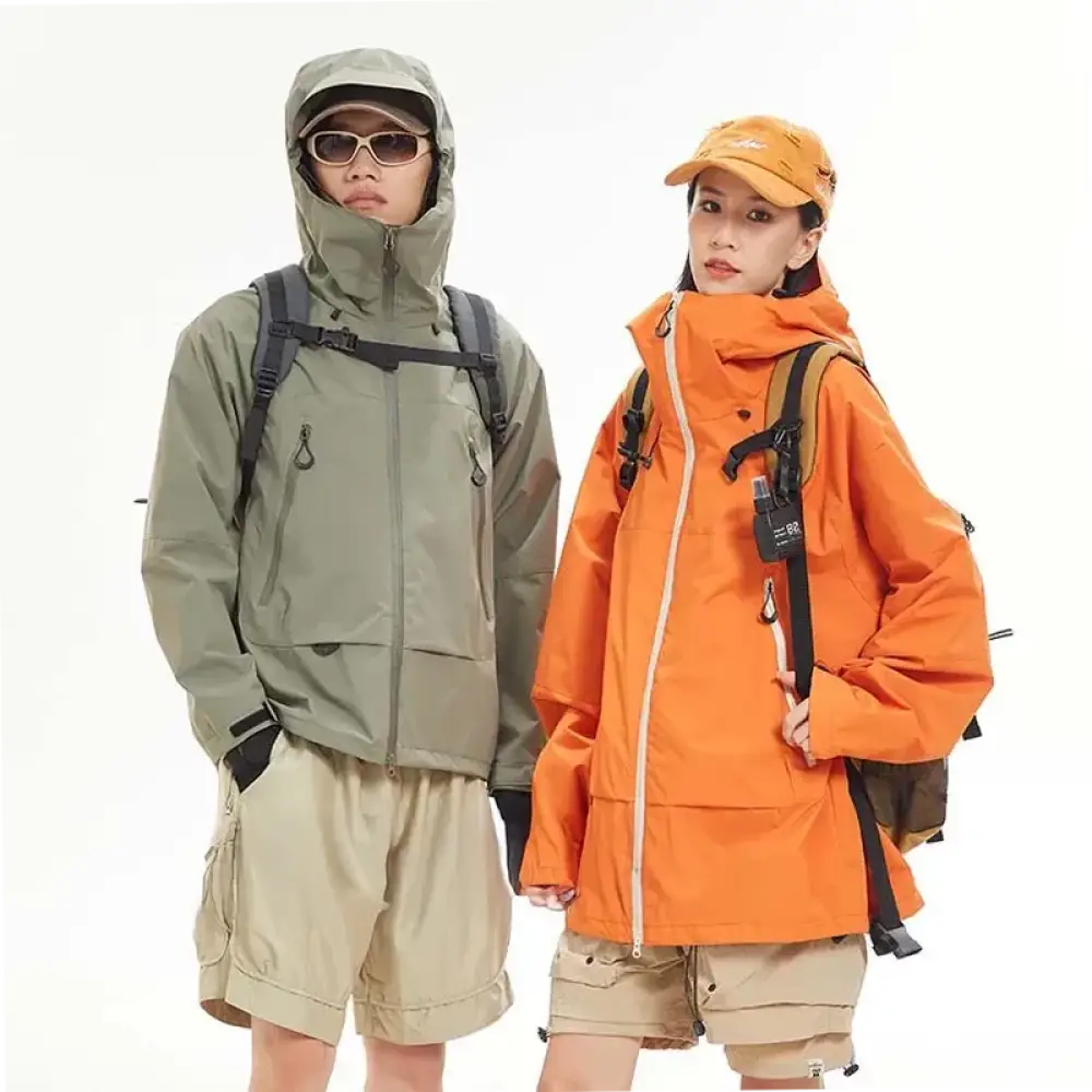 Waterproof Hiking Jacket – Windproof Hooded Outdoor Coat for Men & Women - Waterproof Hiking Jacket – Windproof Hooded