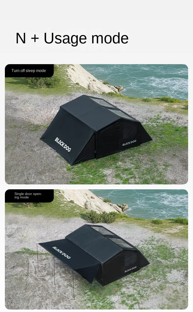 Naturehike BlackDog Inflatable Tent – PU5000 Waterproof Canopy with TPU Window