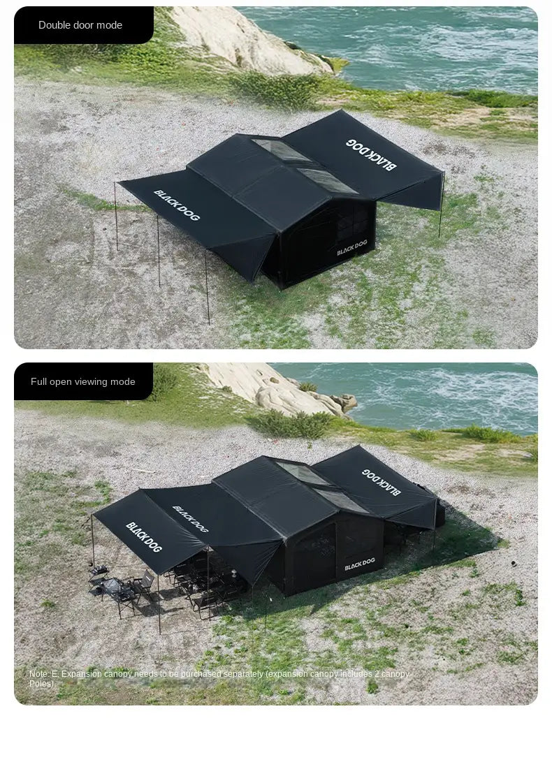 Naturehike BlackDog Inflatable Tent – PU5000 Waterproof Canopy with TPU Window