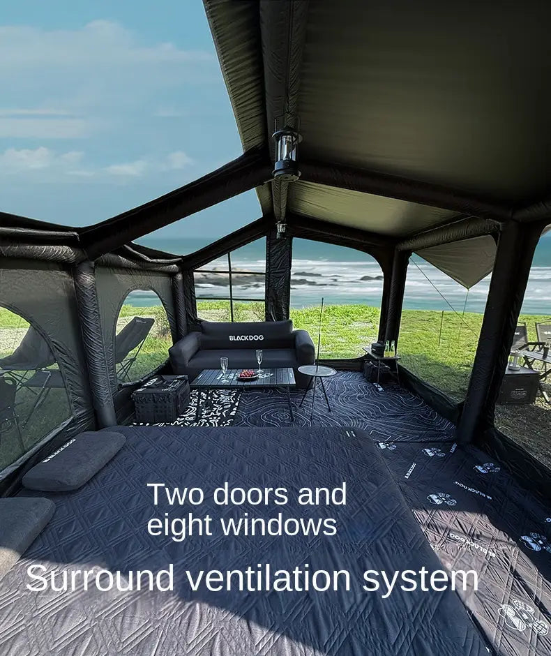 Naturehike BlackDog Inflatable Tent – PU5000 Waterproof Canopy with TPU Window