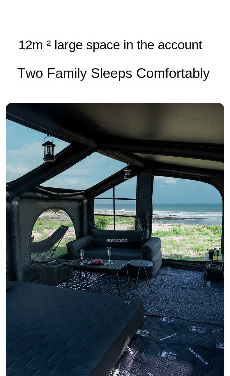 Naturehike BlackDog Inflatable Tent – PU5000 Waterproof Canopy with TPU Window