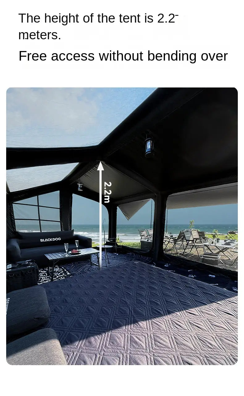 Naturehike BlackDog Inflatable Tent – PU5000 Waterproof Canopy with TPU Window