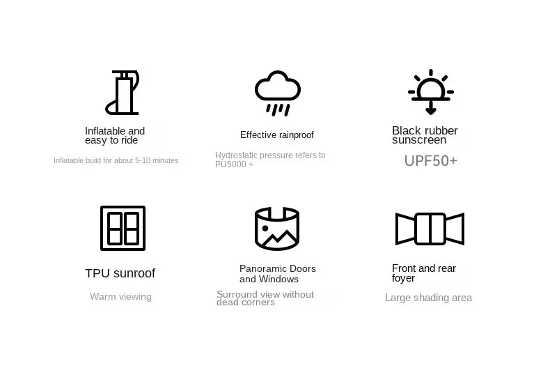 Naturehike BlackDog Inflatable Tent – PU5000 Waterproof Canopy with TPU Window