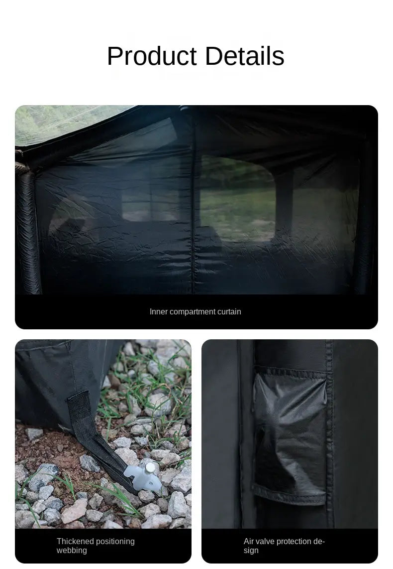 Naturehike BlackDog Inflatable Tent – PU5000 Waterproof Canopy with TPU Window