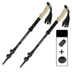 2pcs Trekking Poles – Ultralight Adjustable Walking Sticks with Quick Lock - Black - (2-Pack) - 2pcs Trekking Poles –