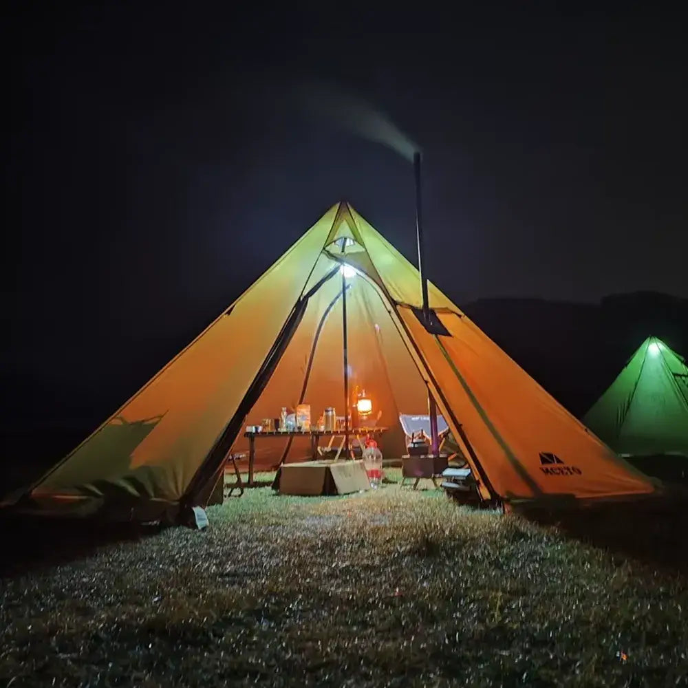 500Pro Tipi Hot Tent – Fire-Retardant Teepee with Stove Jack (5–8 Person) - 500Pro Tipi Hot Tent – Fire-Retardant