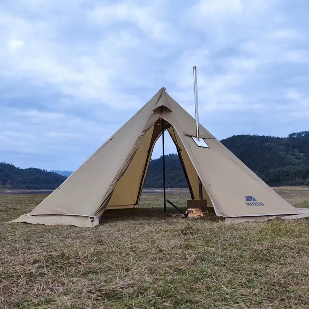 500Pro Tipi Hot Tent – Fire-Retardant Teepee with Stove Jack (5–8 Person) - 500Pro Tipi Hot Tent – Fire-Retardant