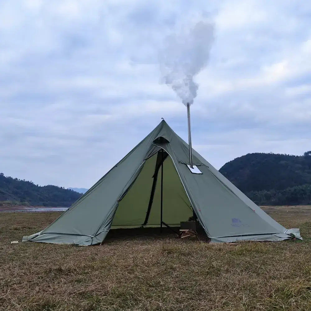 500Pro Tipi Hot Tent – Fire-Retardant Teepee with Stove Jack (5–8 Person) - 500Pro Tipi Hot Tent – Fire-Retardant
