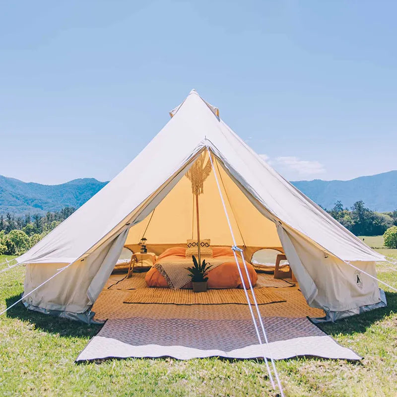 Succebuy Canvas Bell Tent – 4-Season Cotton Yurt Tent with Stove Jack