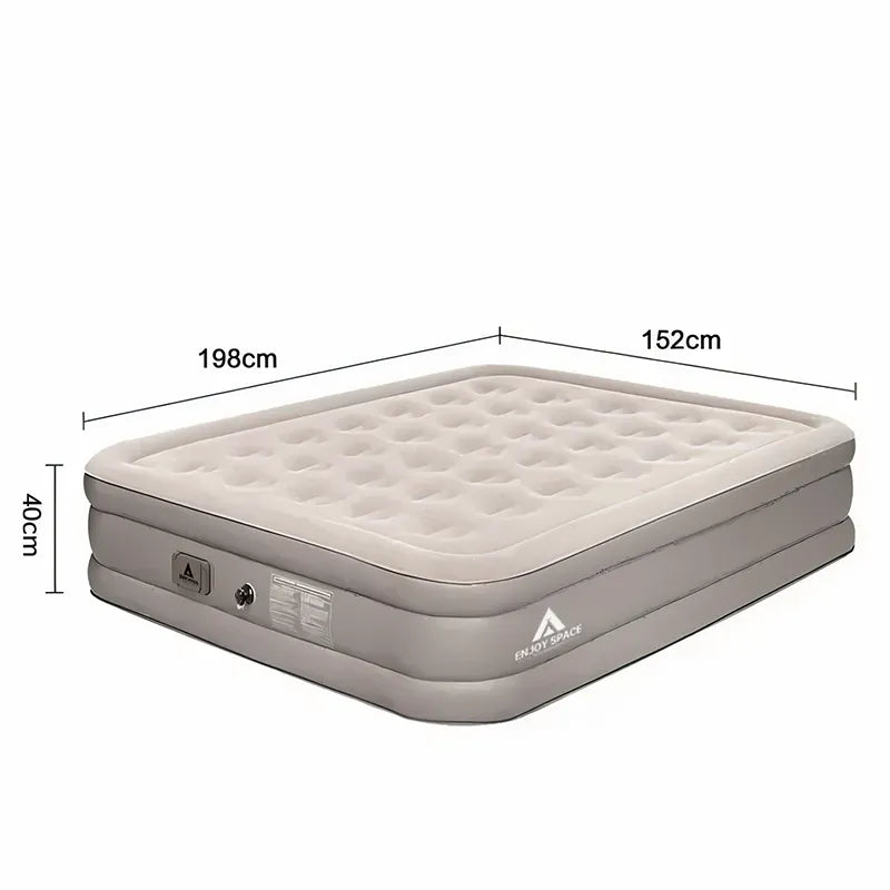 Dotwise Inflatable Camping Mattress – 40cm Thick Bed with Built-In Pump