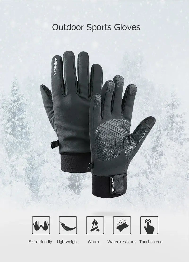 Naturehike NH19S005-T Winter Gloves – Insulated Fleece Touchscreen Anti-Slip