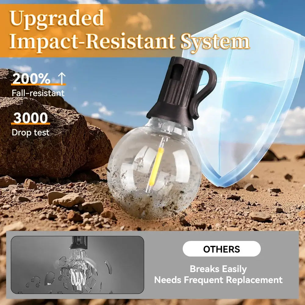 Solar Light String – Warm Bulb Fairy Lights with Remote Control (7–15m)