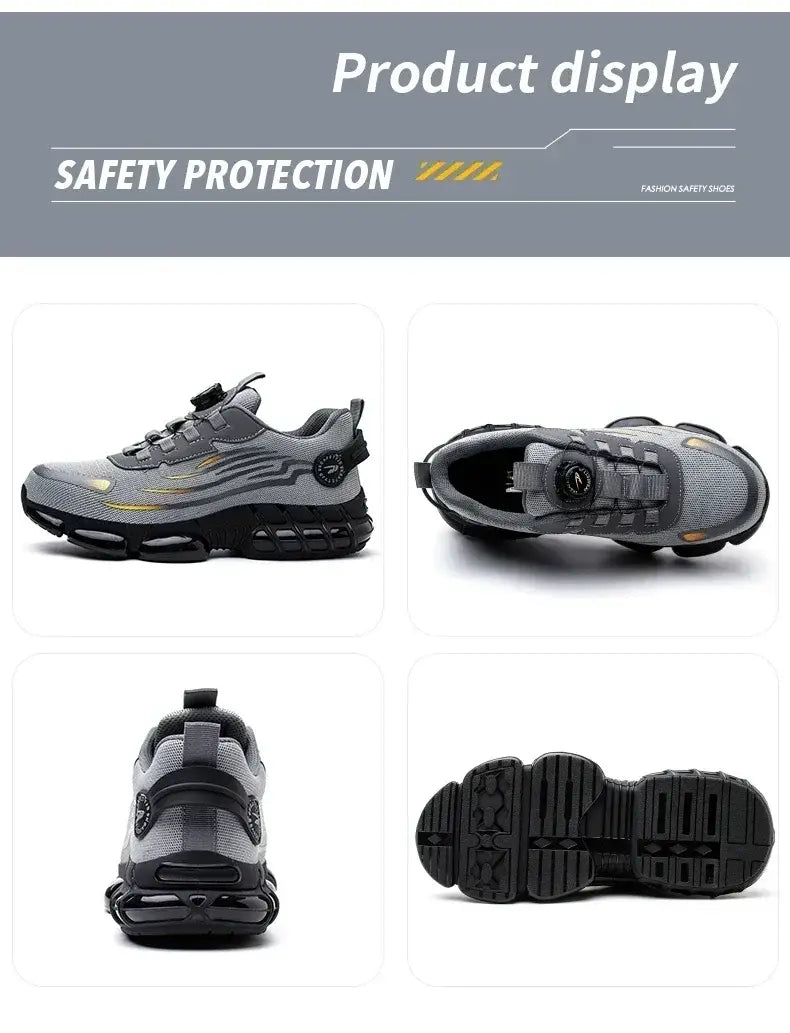 Steel Toe Safety Work Shoes – Anti-Puncture Non-Slip & Lightweight