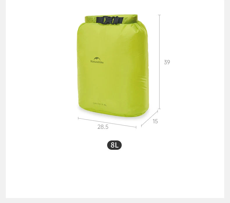Naturehike Waterproof Dry Bag – 2L/4L/8L Compression Sack for Camping