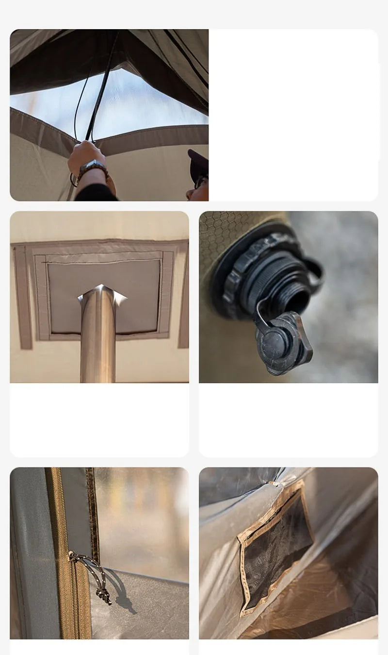 Oxford Cloth Inflatable Tent – Automatic Waterproof & Sunproof Camping Shelter