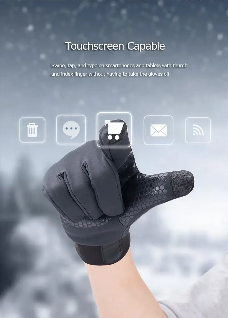 Naturehike NH19S005-T Winter Gloves – Insulated Fleece Touchscreen Anti-Slip