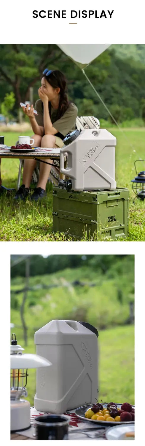 Mobi Garden MU-ZE Water Container – Portable Food-Grade Camping Bucket with Faucet